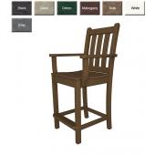 POLYWOOD® Traditional Garden Counter Height Arm Chair