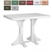 Luxury Poly Furniture Rectangular Pedestal Bar Table
