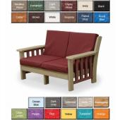 Finch Poly Furniture Mission Love Seat with 5" Cushions