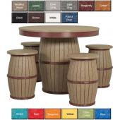 NatraBreeze Poly 5 - Piece Barrel Table & Stool Set