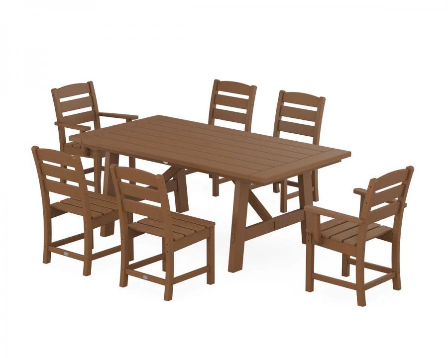 Polywood 7 - Piece Rustic Farmhouse Dining Set