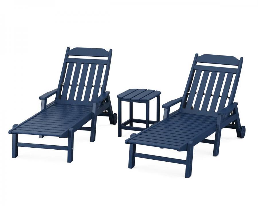 POLYWOOD® 3 Piece Cottage Chaise Lounge Set