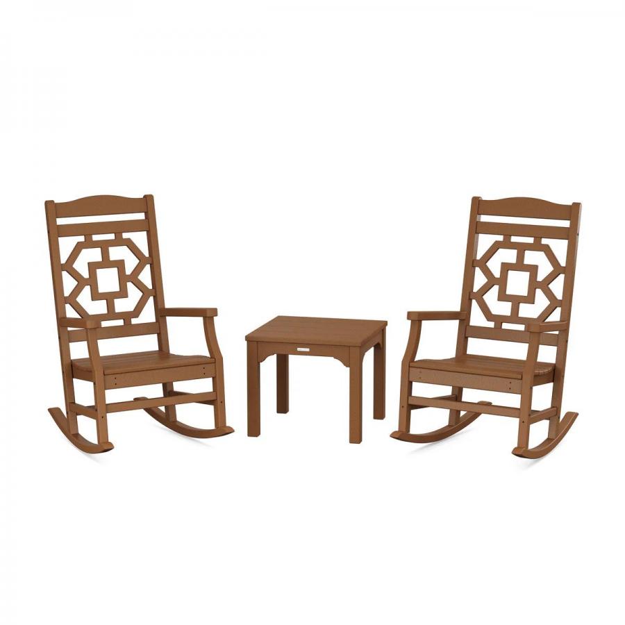 POLYWOOD® Chinoiserie 3 - Piece Rocker Set