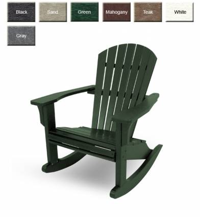 POLYWOOD® Seashell Adirondack Rocking Chair