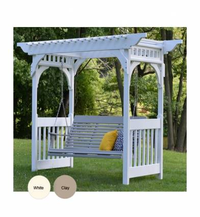 Berlin Gardens Vinyl Swing Arbor