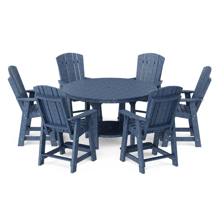 Wildridge Poly Furniture 7 Piece Pub Table and Balcony Chair Set