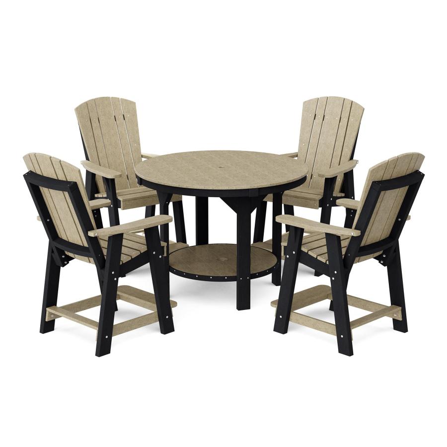 Wildridge Poly Furniture 5 Piece Pub Table and Balcony Chair Set