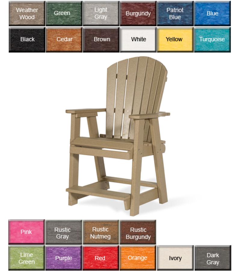 Colonial Road Furniture Fanback Bar Height Chair