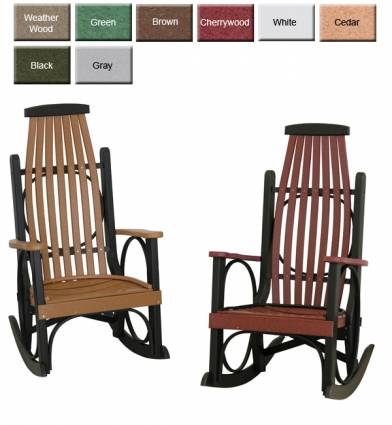 Luxury Poly Furniture Set of Two Bent Rocker's