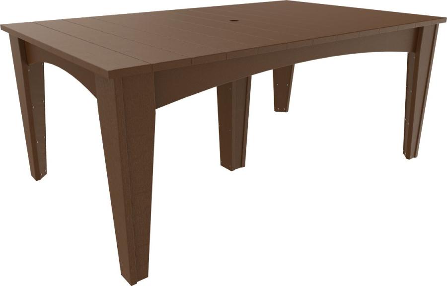 Luxury Poly Furniture Island Rectangular Dining Table