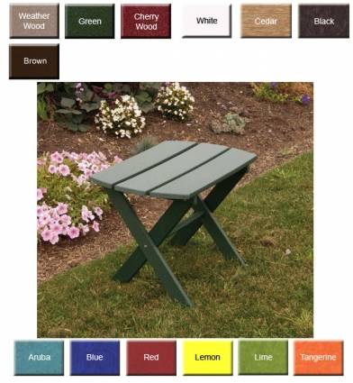 Amish PolyCraft Folding Oval End Table
