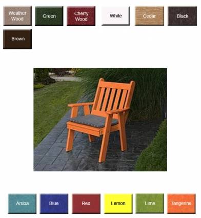 Amish PolyCraft Traditional English Garden Chair