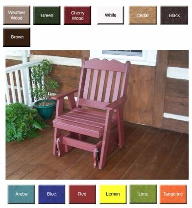 Amish PolyCraft Royal English Glider Chair