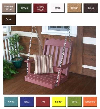 Amish PolyCraft Royal English Porch Swing Chair