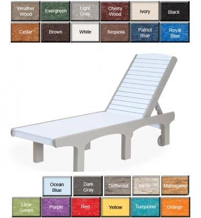 Finch Poly Furniture Sun Surf Chaise Lounge