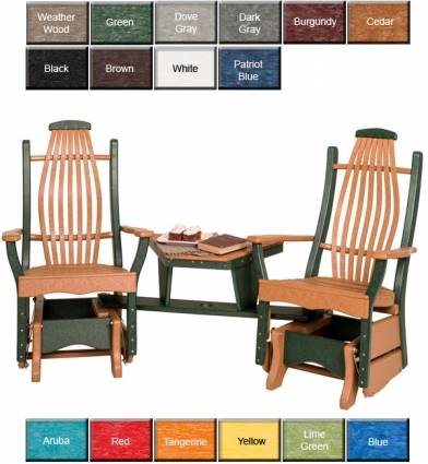 NatraBreeze Poly Bentwood Glider Settee