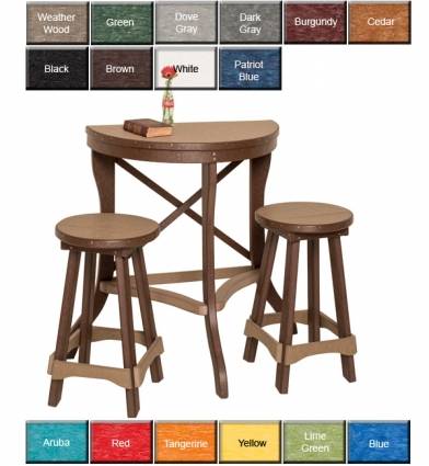 NatraBreeze Poly Balcony Table 3 - Piece Set