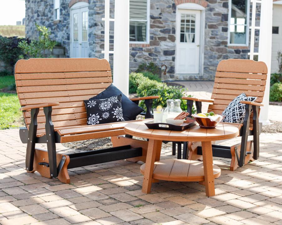 Colonial Road Furniture 3 Piece Easy Glider Conversation Set