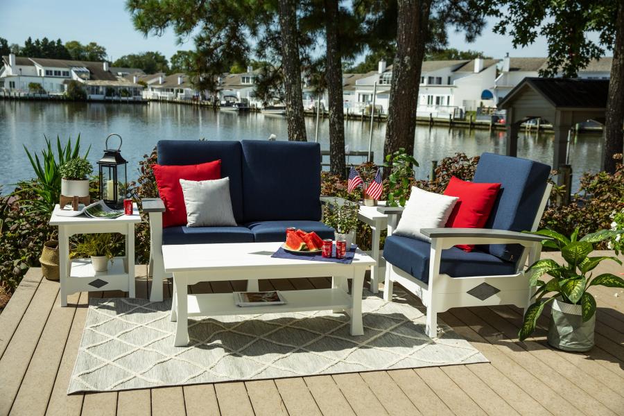 Colonial Road Furniture 5 Piece Deep Seating Loveseat Set