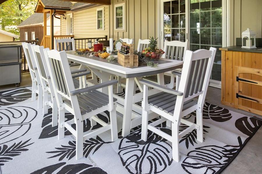 Poly Concepts 9 Piece Traditional Dining Set