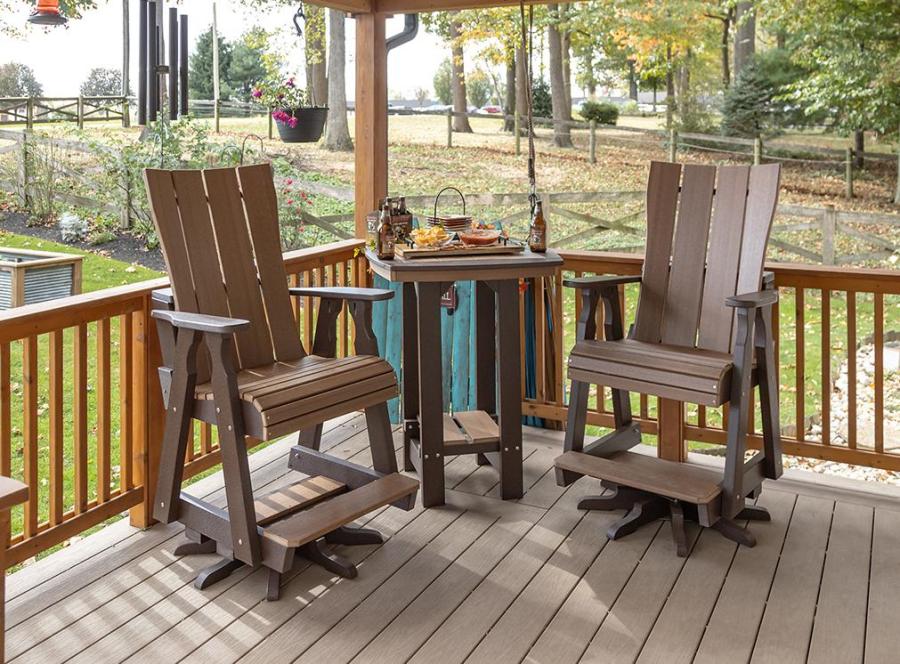 Poly Concepts 3 Piece Country Comfort Swivel Pub/Bar Set