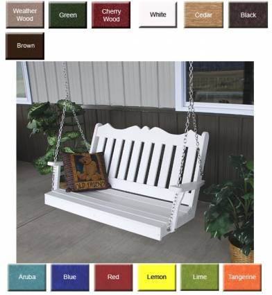 Amish PolyCraft Royal English Porch Swing