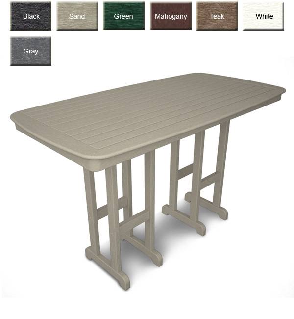 Polywood Nautical Bar Rectangular Table Outdoorpolyfurniture - Polywood Patio Furniture Counter Height