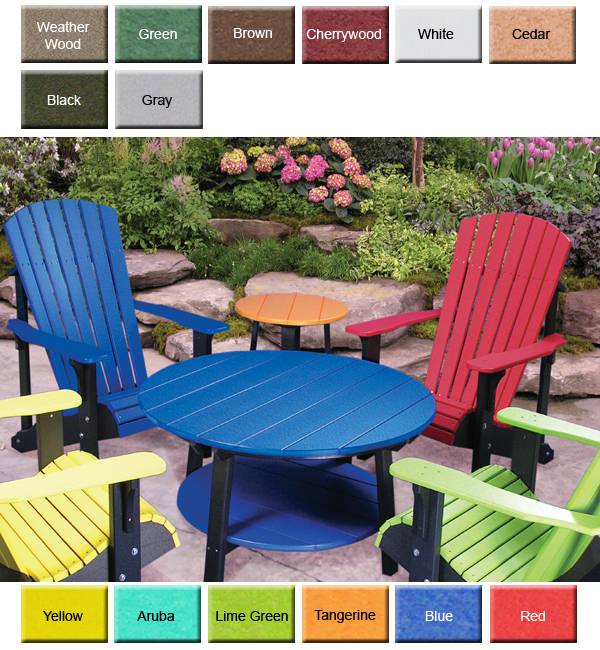 Outdoor Poly Furniture: Luxury Poly PDLXAD Fan Back 