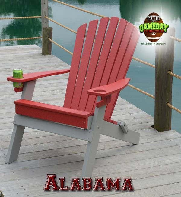 Alabama College Game Day Poly Adirondack Chair Outdoorpolyfurniture - Patio Furniture Manufacturers In Alabama