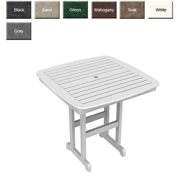Polywood Nautical Square Counter Tables Outdoorpolyfurniture - Polywood Patio Furniture Counter Height