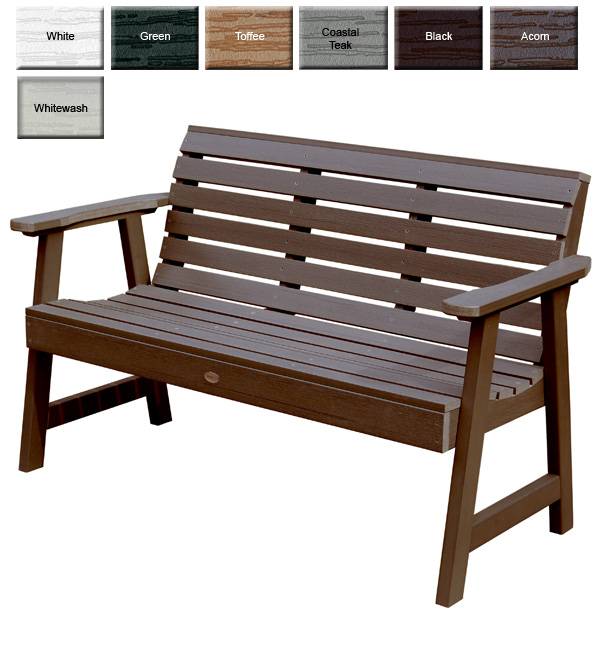 Outdoor Poly Furniture Highwood Furniture Weatherly Garden Bench from