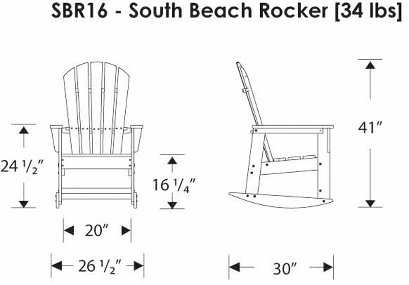 POLYWOOD® SBR16 South Beach Rocker: POLYWOOD Furniture