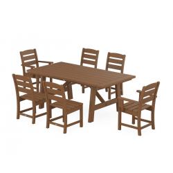 Polywood 7 - Piece Rustic Farmhouse Dining Set