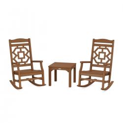 POLYWOOD® Chinoiserie 3 - Piece Rocker Set