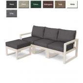 Polywood® EDGE Modular Deep Seating 4 Piece Sofa Set