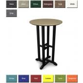 POLYWOOD® Two-Tone Contempo Bar Height Round Bistro Table