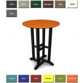 POLYWOOD® Two-Tone Contempo Counter Height Round Bistro Table