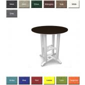 POLYWOOD® Two Tone Contempo Round Bistro Dining Table