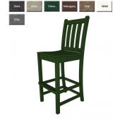 POLYWOOD® Traditional Garden Bar Height Side Chair