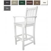 POLYWOOD® Traditional Garden Bar Height Arm Chair