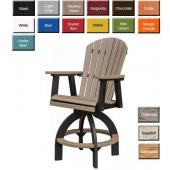 Amish Gardens Elite Comfo-Back Swivel Bar Height Dining Chair