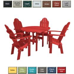 Wildridge Poly Furniture 5 Piece Classic Dining Table & Chair Set