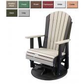 Luxury Poly Furniture Adirondack Swivel Glider Chair