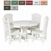 Luxury Poly Furniture 5 Piece Round Dining Table Set