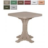 Luxury Poly Furniture Square Pedestal Bar Height Table