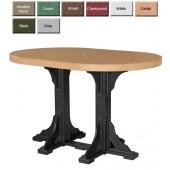 Luxury Poly Furniture Oval Pedestal Bar Table