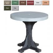 Luxury Poly Furniture Round Pedestal Bar Table