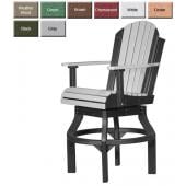 Luxury Poly Furniture Adirondack Swivel Bar Height Chair