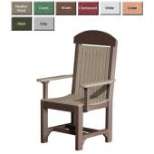 Luxury Poly Furniture High-Back Captain Dining Chair