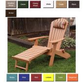 Amish PolyCraft Adirondack Chair with Built-in Ottoman